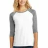 District Ladies' Perfect Tri 3/4-Sleeve Raglan -Jiffyshirts Store 9de7d8903c5518