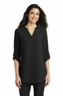 Ladies 3/4-Sleeve Tunic Blouse -Jiffyshirts Store 9f941aaa071bb4