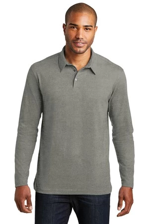 Long Sleeve Meridian Cotton Blend Polo 7 Long Sleeve Meridian Cotton Blend Polo - Image 5