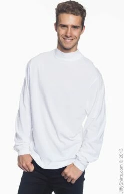 Adult Unisex Sueded Cotton Jersey Mock Turtleneck -Jiffyshirts Store BAAE3E6D2BFA20