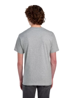 FRUIT OF THE LOOM Adult 5 Oz. HD Cotton™ V-Neck T-Shirt -Jiffyshirts Store JPG 39VR Athletic Heather BACK 0996 1680004736