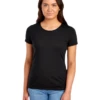 FRUIT OF THE LOOM Ladies' 5 Oz., HD Cotton™ T-Shirt -Jiffyshirts Store JPG L3930R Black FRONT 0173 1680004736