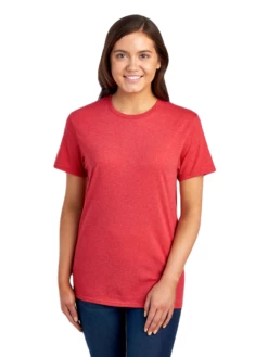 FRUIT OF THE LOOM Adult Unisex 4.7 Oz. Sofspun® Jersey Crew T-Shirt -Jiffyshirts Store JPG SF45R Brick Heather FRONT 0585 1680004736