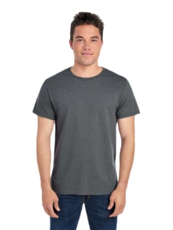 FRUIT OF THE LOOM Adult Unisex 4.7 Oz. Sofspun® Jersey Crew T-Shirt -Jiffyshirts Store JPG SF45R Charcoal Heather FRONT 0443 1680004736