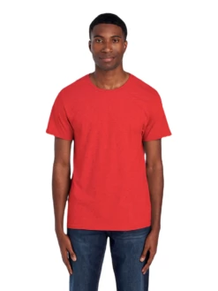 FRUIT OF THE LOOM Adult Unisex 4.7 Oz. Sofspun® Jersey Crew T-Shirt -Jiffyshirts Store JPG SF45R Fiery Red FRONT 1680004736