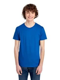 FRUIT OF THE LOOM Adult Unisex 4.7 Oz. Sofspun® Jersey Crew T-Shirt -Jiffyshirts Store JPG SF45R Royal FRONT 0625 1680004736