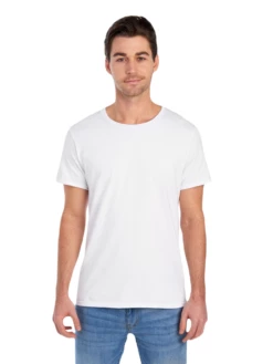 FRUIT OF THE LOOM Adult Unisex 4.7 Oz. Sofspun® Jersey Crew T-Shirt -Jiffyshirts Store JPG SF45R White FRONT 0229 1680004736