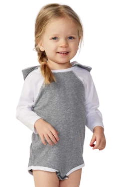 Infant Long Sleeve Fine Jersey Bodysuit With Ears