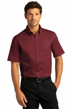Short Sleeve SuperPro React™Twill Shirt -Jiffyshirts Store a1246b889961f9