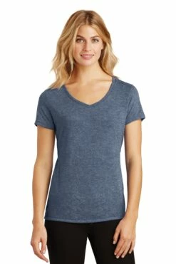 District Ladies' Perfect Tri V-Neck Tee -Jiffyshirts Store a150432327b42f