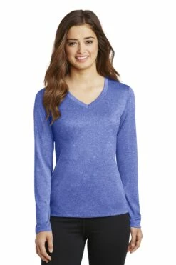 Ladies Long Sleeve Heather Contender V-Neck Tee 15 Ladies Long Sleeve Heather Contender V-Neck Tee -Jiffyshirts Store a224c803783b52