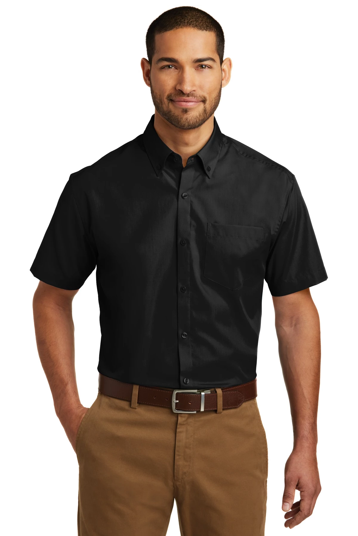 Short Sleeve Carefree Poplin Shirt 9 Short Sleeve Carefree Poplin Shirt - Image 7