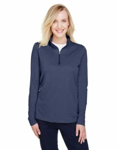 Ladies' Zone Sonic Heather Performance Quarter-Zip -Jiffyshirts Store a57d1c3a480911