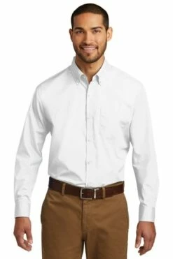 Men's Long Sleeve Carefree Poplin Shirt -Jiffyshirts Store a7087f6bafcc4b