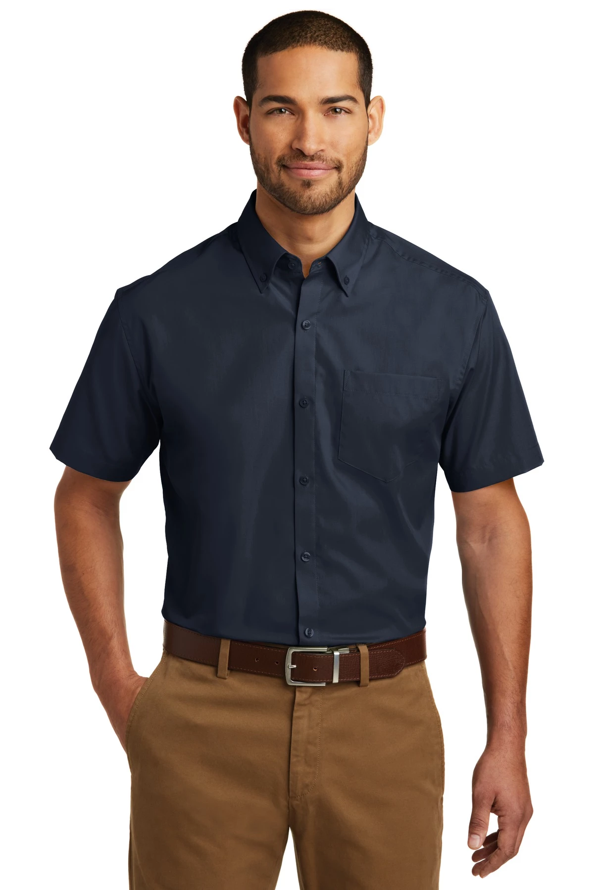 Short Sleeve Carefree Poplin Shirt 6 Short Sleeve Carefree Poplin Shirt - Image 4