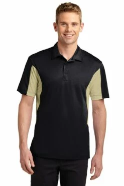 Men's Side Blocked Micropique Sport-Wick Polo -Jiffyshirts Store a9a6ad780cc4eb