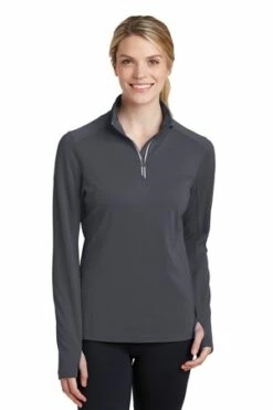 Ladies Sport-Wick Textured 1/4-Zip Pullover -Jiffyshirts Store aa25c75c08742c