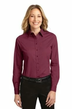 Ladies Long Sleeve Easy Care Shirt -Jiffyshirts Store aaa12d4fdaacc8