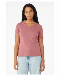 Ladies' Relaxed Jersey V-Neck T-Shirt -Jiffyshirts Store acd40a68e78de0