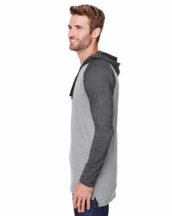 Men's Hooded Raglan Long Sleeve Fine Jersey T-Shirt 15 Men's Hooded Raglan Long Sleeve Fine Jersey T-Shirt -Jiffyshirts Store b03a3445b2314b
