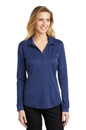 Ladies Silk Touch Performance Long Sleeve Polo 11 Ladies Silk Touch Performance Long Sleeve Polo - Image 9
