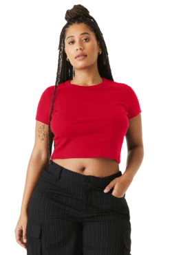 Ladies' Micro Ribbed Baby Tee -Jiffyshirts Store b25a19af579109