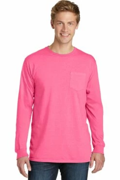 Unisex Beach Wash Garment-Dyed Long Sleeve Pocket Tee -Jiffyshirts Store b2c03caf146c25