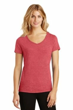 District Ladies' Perfect Tri V-Neck Tee -Jiffyshirts Store b4e3200e759562
