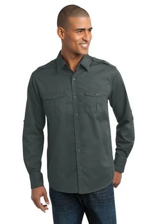 Stain-Release Roll Sleeve Twill Shirt 8 Stain-Release Roll Sleeve Twill Shirt - Image 6