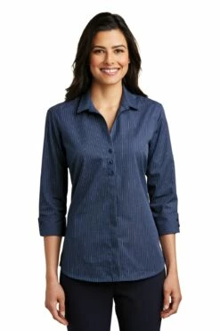 Ladies 3/4-Sleeve Micro Tattersall Easy Care Shirt 13 Ladies 3/4-Sleeve Micro Tattersall Easy Care Shirt -Jiffyshirts Store b8862f6ebd900d