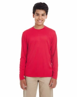 Youth Unisex Cool & Dry Performance Long-Sleeve Top 18 Youth Unisex Cool & Dry Performance Long-Sleeve Top -Jiffyshirts Store b916119346656b