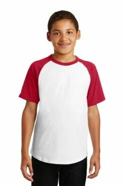 Youth Unisex Short Sleeve Colorblock Raglan Jersey