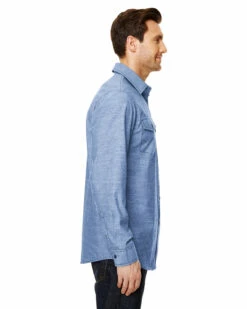 Mens Chambray Woven Shirt 7 Mens Chambray Woven Shirt -Jiffyshirts Store c0945bb978eba1