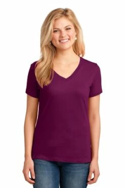 Ladies Core Cotton V-Neck Tee -Jiffyshirts Store c0c10848a6caf5