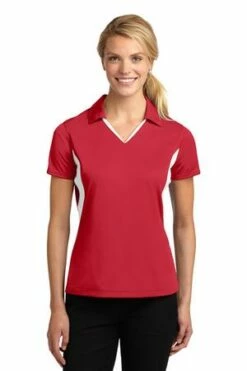 Ladies Side Blocked Micropique Sport-Wick Polo -Jiffyshirts Store c1c54afe3a74d3