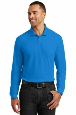 Adult Long Sleeve Core Classic Pique Polo -Jiffyshirts Store c1ed5376a92235