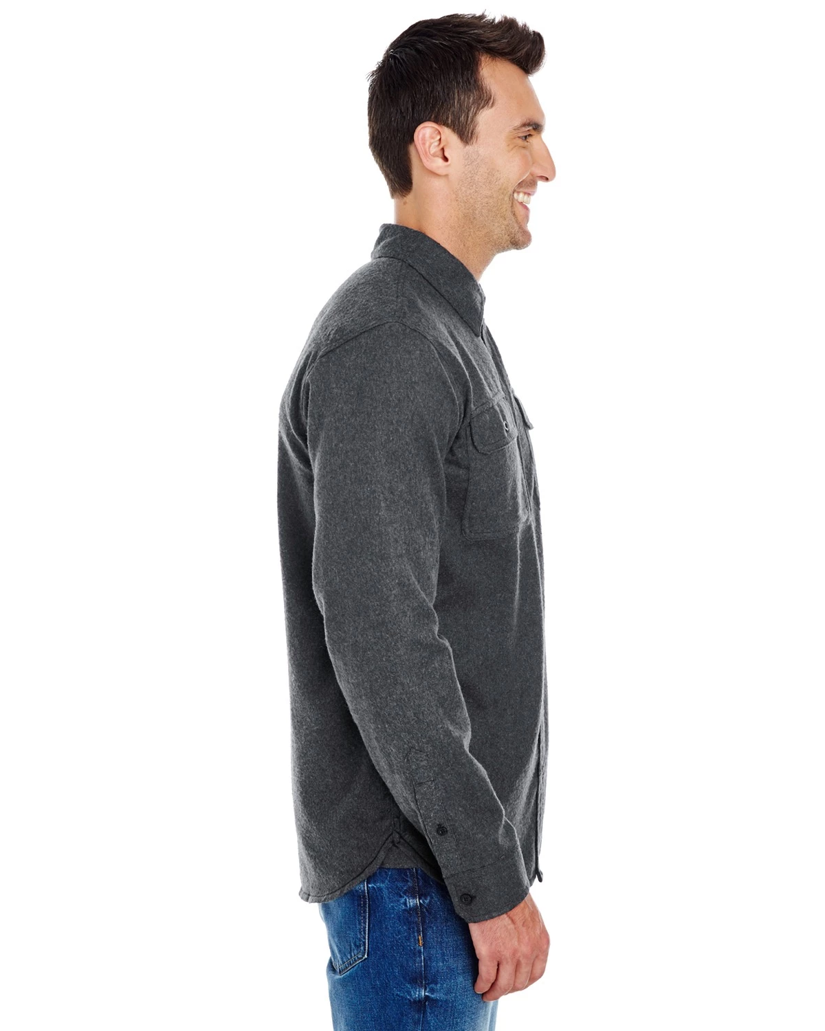 LS Solid Flannel Shirt 4 LS Solid Flannel Shirt - Image 2