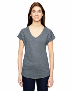 Anvil Ladies' Triblend V-Neck T-Shirt -Jiffyshirts Store c41649df8e1991