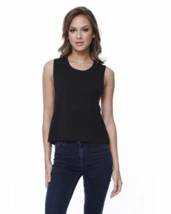 Ladies' Cotton Muscle Crop T-Shirt