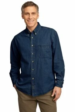 Unisex Long Sleeve Value Denim Shirt