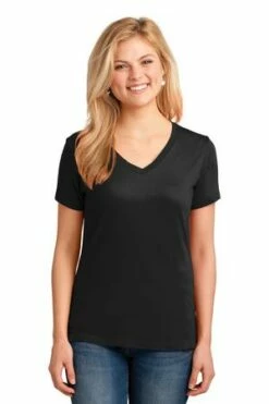 Ladies Core Cotton V-Neck Tee -Jiffyshirts Store c556809131651e