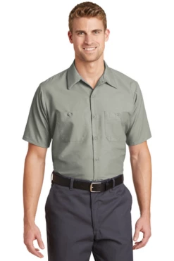 Industrial Short Sleeve Work Shirt -Jiffyshirts Store c639400b143557