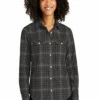 Ladies Long Sleeve Ombre Plaid Shirt -Jiffyshirts Store c79ecab899796f