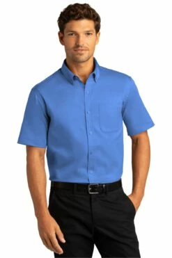 Short Sleeve SuperPro React™Twill Shirt -Jiffyshirts Store c8ed375c3007d1