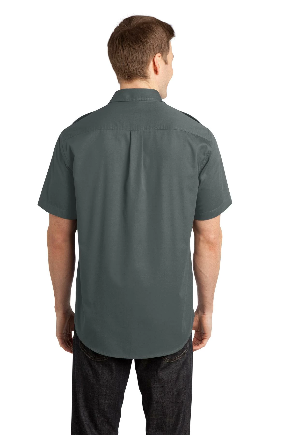 Stain-Release Short Sleeve Twill Shirt 4 Stain-Release Short Sleeve Twill Shirt - Image 2