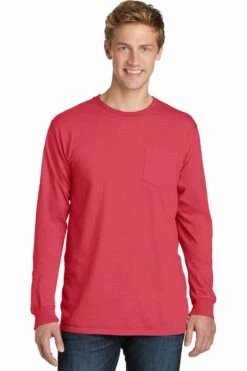 Unisex Beach Wash Garment-Dyed Long Sleeve Pocket Tee -Jiffyshirts Store c9c166a6d3265b