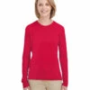 Ladies' Cool & Dry Performance Long-Sleeve Top -Jiffyshirts Store cc5dbe1abbd38c