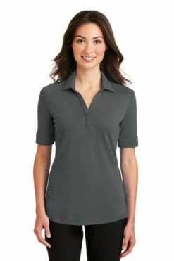 Ladies Silk Touch Interlock Performance Polo 25 Ladies Silk Touch Interlock Performance Polo -Jiffyshirts Store cdd7102741a425