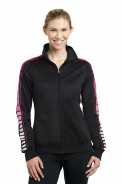 Ladies Dot Sublimation Tricot Track Jacket