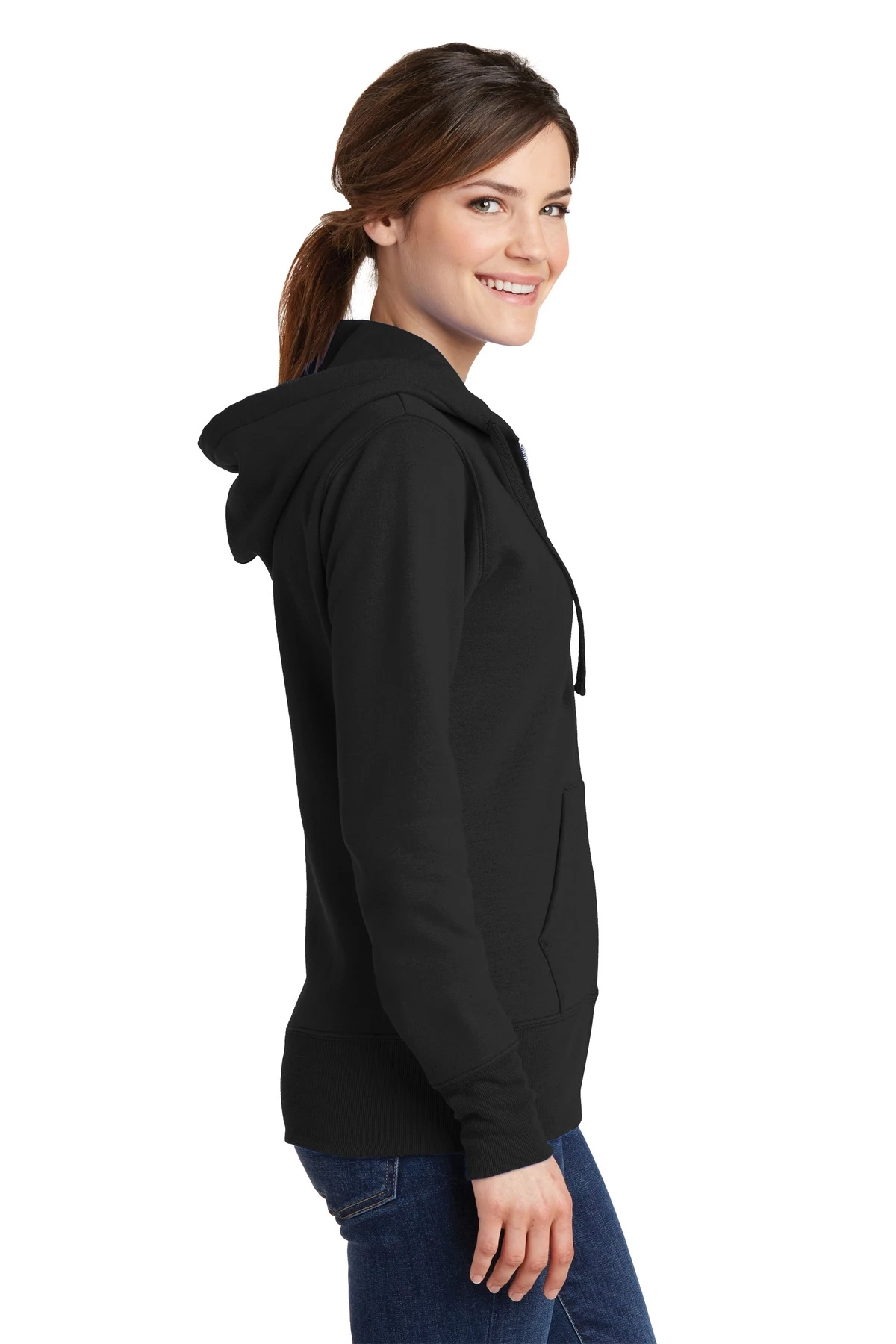 Ladies Core Fleece Full-Zip Hooded Sweatshirt 4 Ladies Core Fleece Full-Zip Hooded Sweatshirt - Image 2